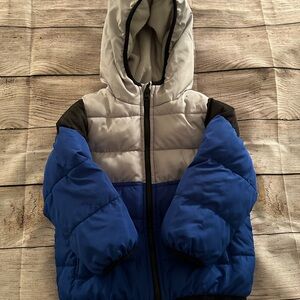 Jumping Beans Blue and Gray Puffer Jacket